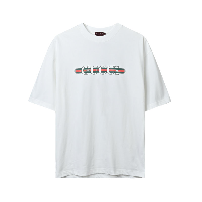Gucci Web Stripe Logo White T-Shirt view