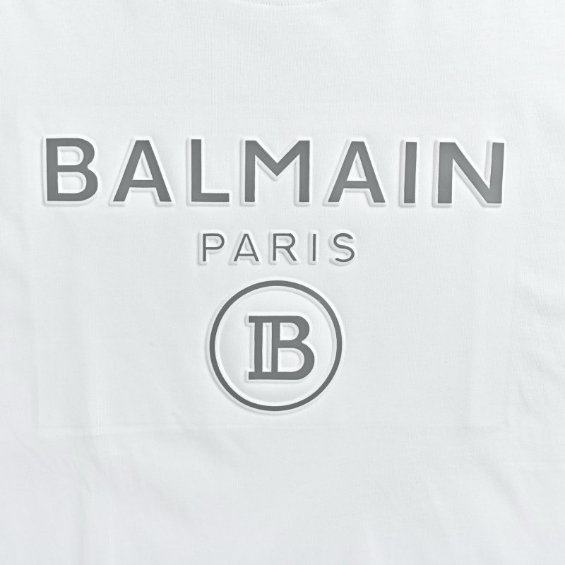 Balmain Paris Logo White T-Shirt view