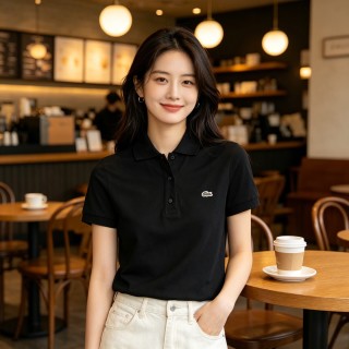 Lacoste Women's Classic Black Polo Shirt