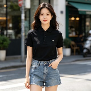 Lacoste Women's Classic Black Polo Shirt view 2