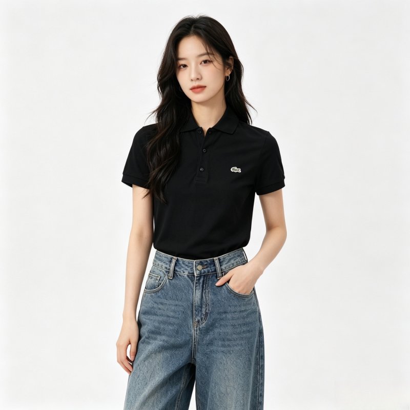 Lacoste Women's Classic Black Polo Shirt view
