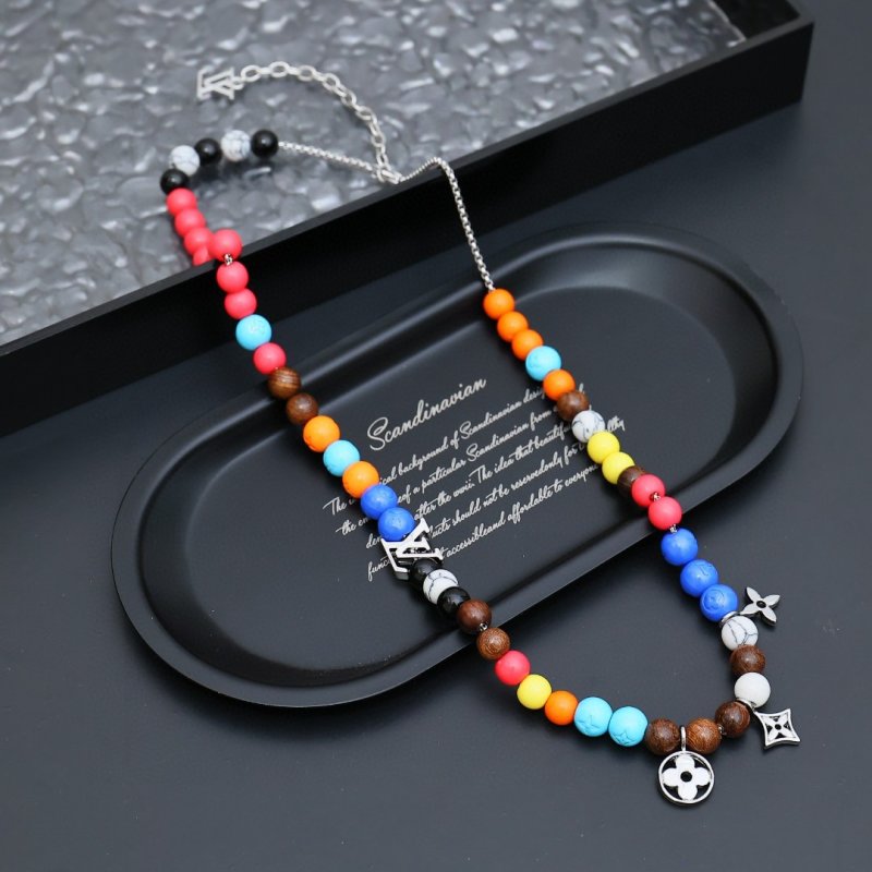 Louis Vuitton Surfin Beads Multicolor Pendant Necklace