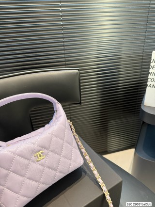 Chanel Quilted Hobo Bag Light Pink view 6