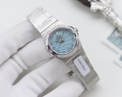 Omega Constellation Eternal Classic Diamond Blue Dial 27mm