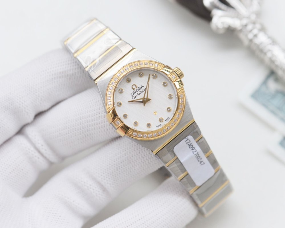 Omega Constellation Eternal Classic Diamond Blue Dial 27mm view
