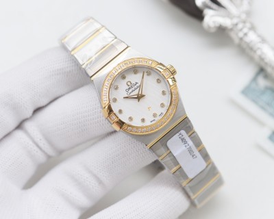 Omega Constellation Eternal Classic Diamond Blue Dial 27mm view 5