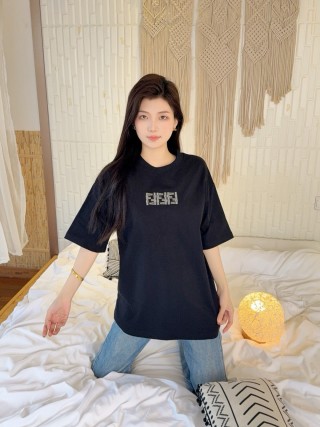 Fendi FF Logo Black Oversized T-Shirt view 4