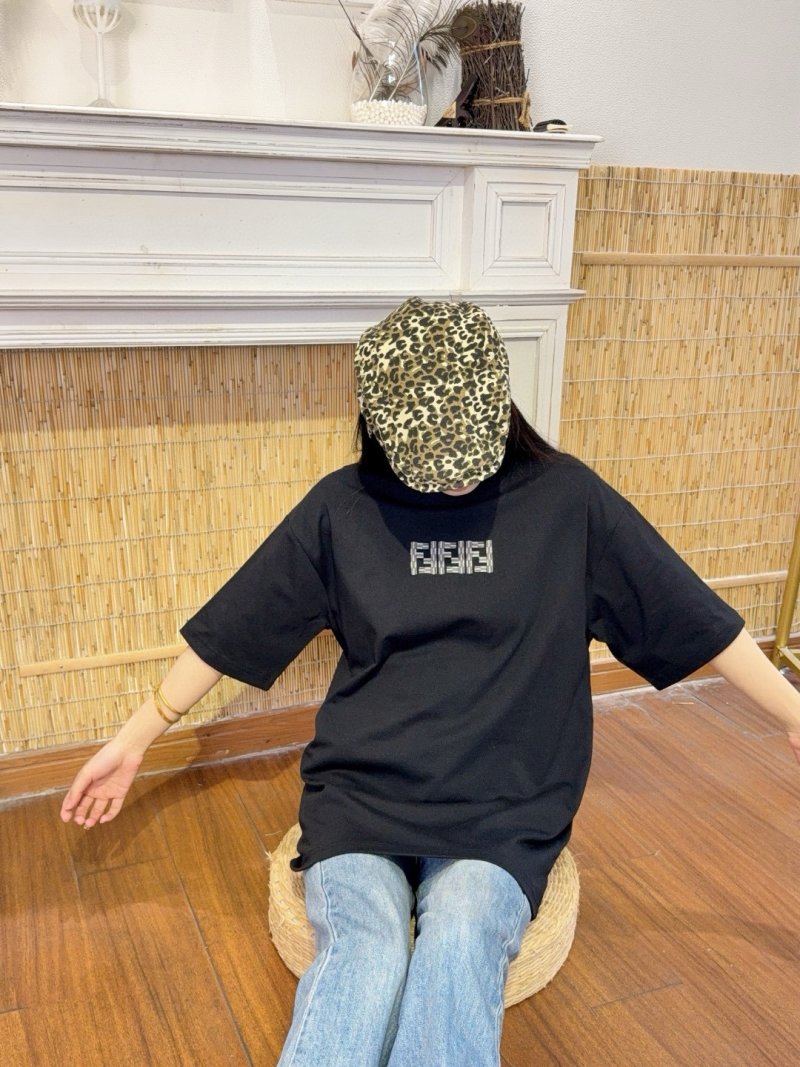 Fendi FF Logo Black Oversized T-Shirt view