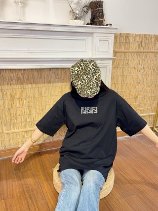 Fendi FF Logo Black Oversized T-Shirt view 7