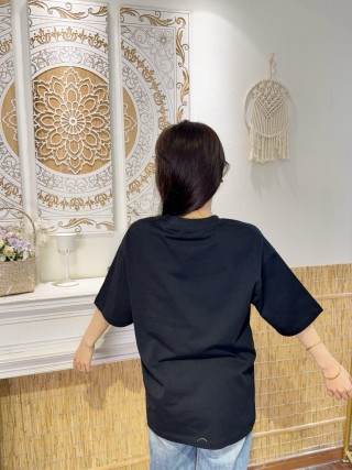 Fendi FF Logo Black Oversized T-Shirt view 9