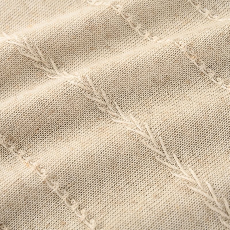 Cream Knit Short-Sleeve Crewneck T-Shirt view