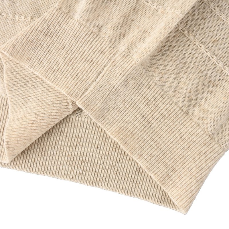 Cream Knit Short-Sleeve Crewneck T-Shirt view