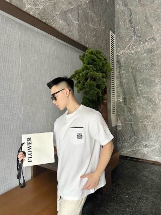 Loewe Anagram Logo White Short Sleeve T-Shirt