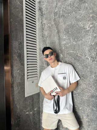 Loewe Anagram Logo White Short Sleeve T-Shirt view 6