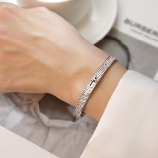 Gucci GG Marmont Gold-Tone Textured Bangle Bracelet view 6