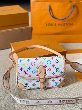 Louis Vuitton Diane Multicolor Monogram Shoulder Bag White