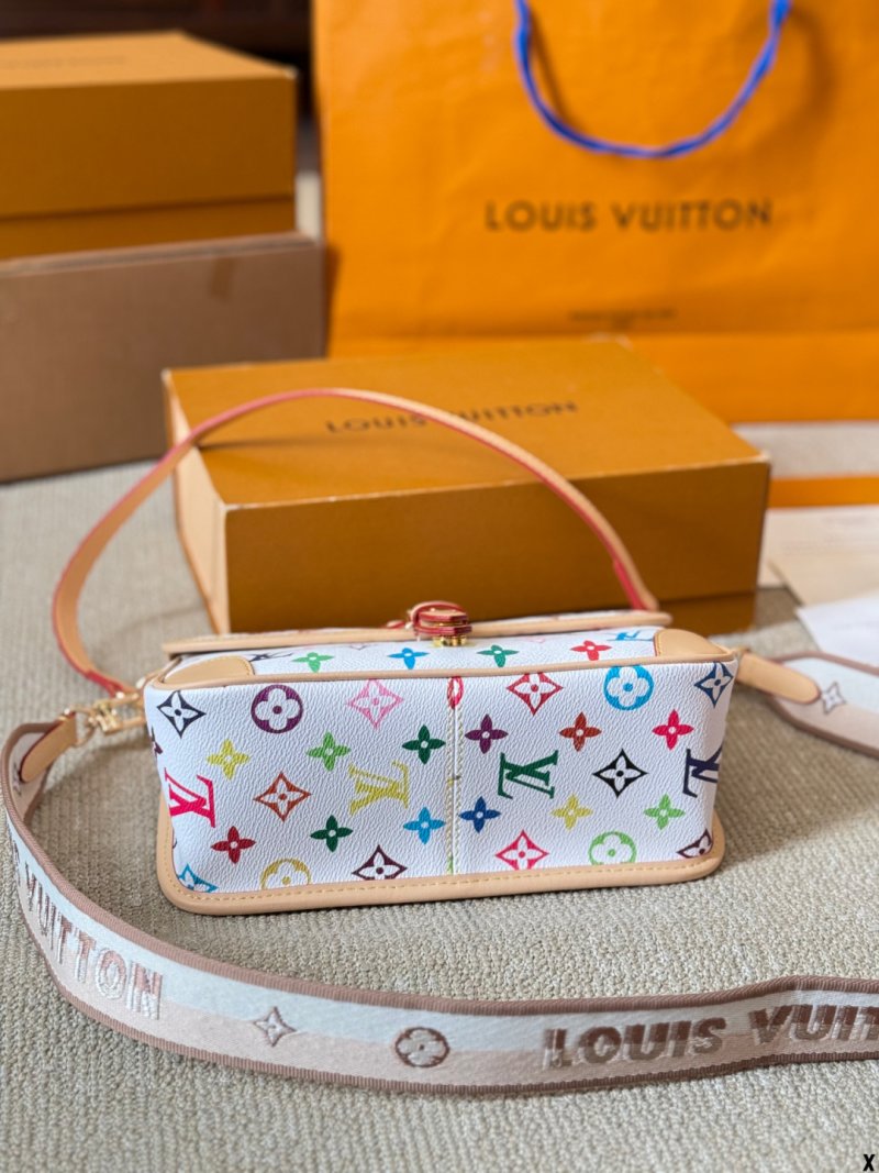 Louis Vuitton Diane Multicolor Monogram Shoulder Bag White view