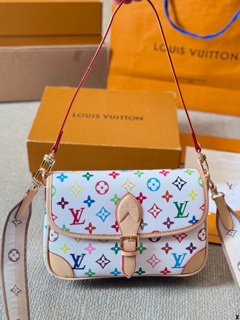 Louis Vuitton Diane Multicolor Monogram Shoulder Bag White view