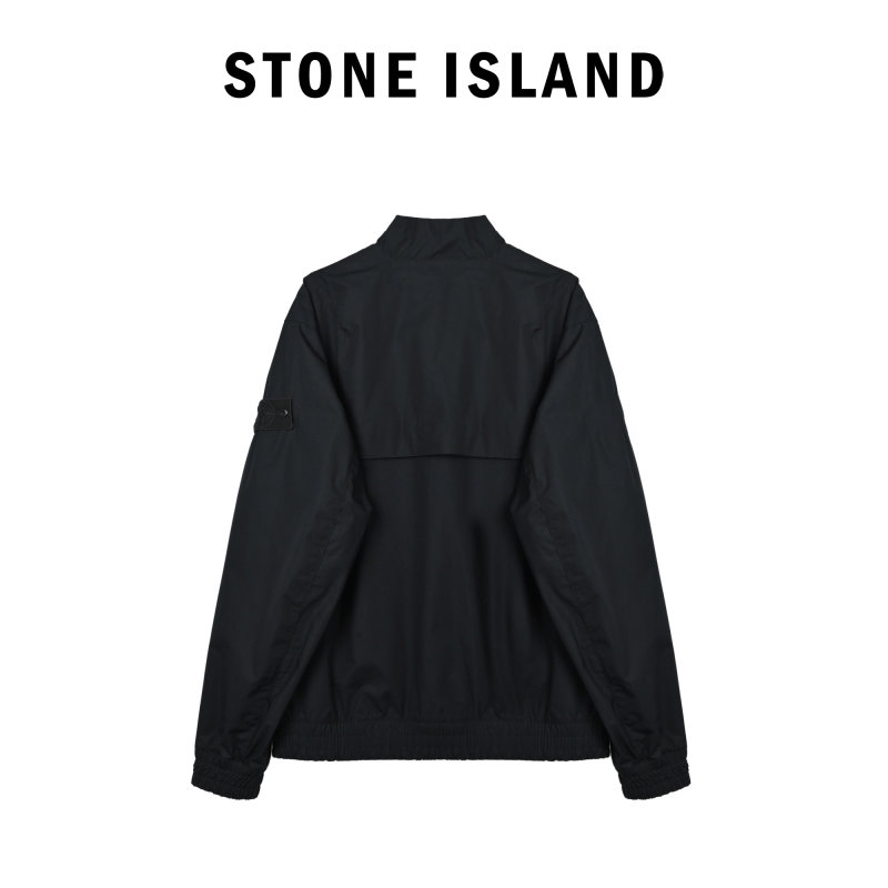 Stone Island Black Nylon Overshirt Jacket view