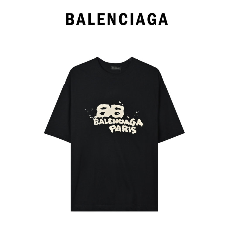 Balenciaga Paris Black Graphic T-Shirt view