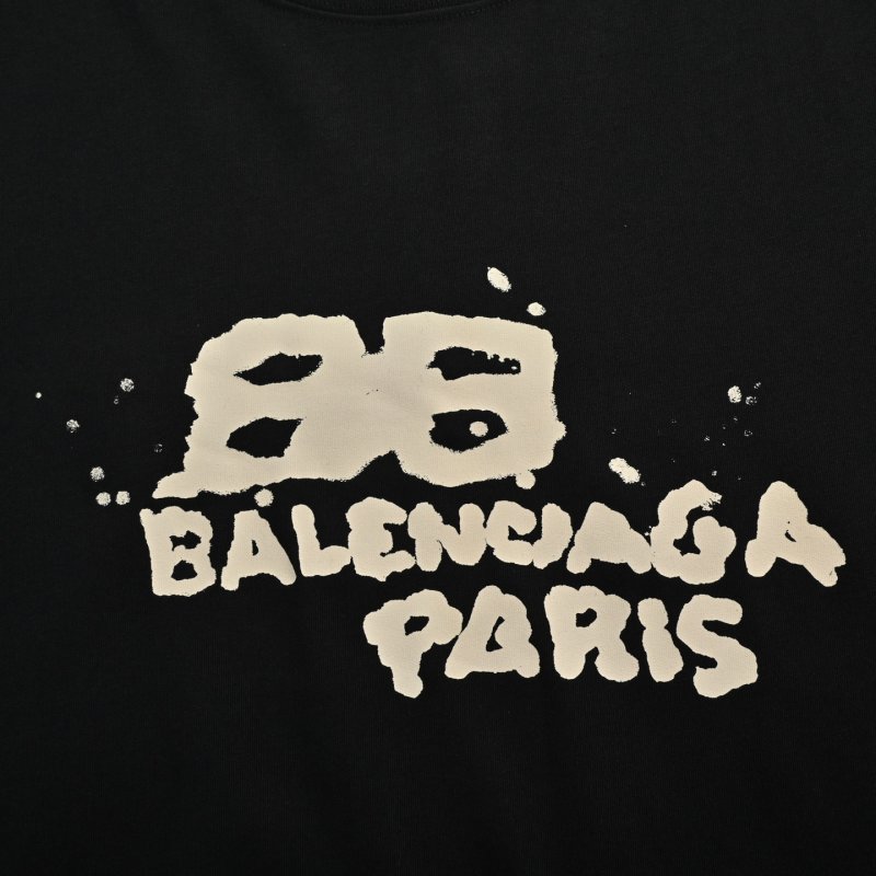 Balenciaga Paris Black Graphic T-Shirt view