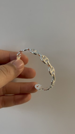 Silver-Tone Chunky Chain Link Bracelet