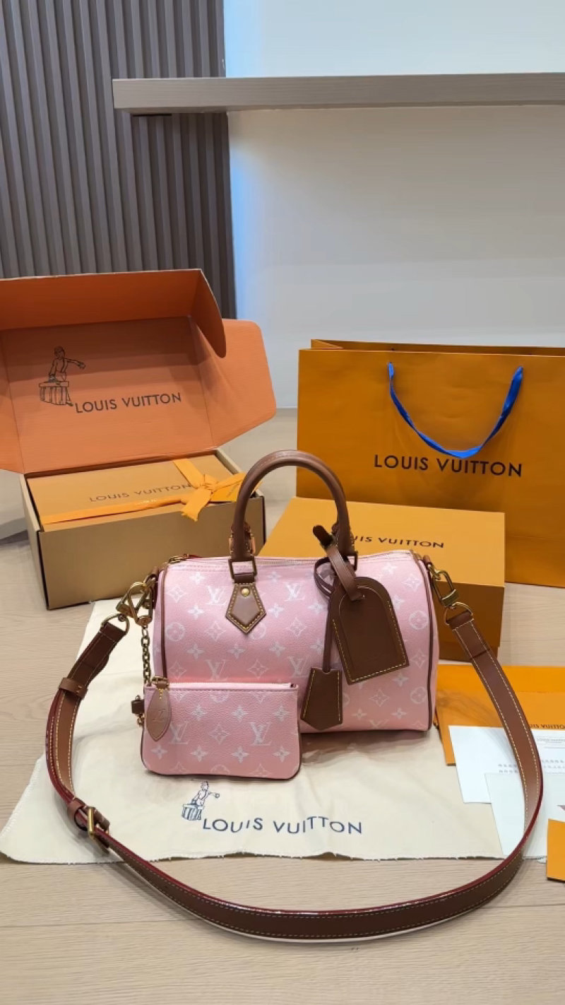 Louis Vuitton Speedy Bandouliere Pink Monogram Canvas