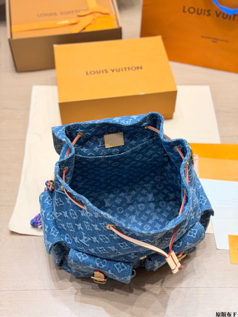 Louis Vuitton Monogram Denim Backpack Blue view