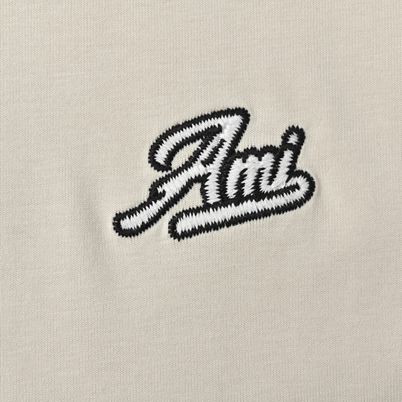 Cream Short Sleeve T-Shirt with Embroidered Logo view