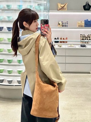 Beige Oversized Zip Windbreaker Jacket view 4