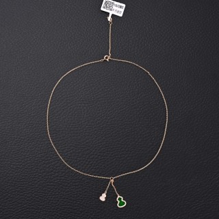 Qeelin Green Chalcedony Gourd Tassel Necklace view 7