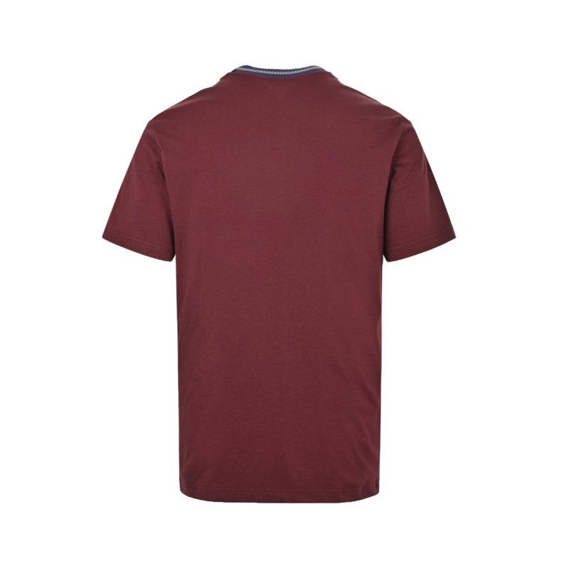Maroon Embroidered Logo Short Sleeve T-Shirt view