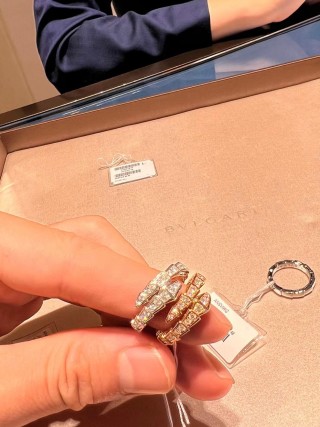 Bvlgari Serpenti Diamond Ring Silver view 3