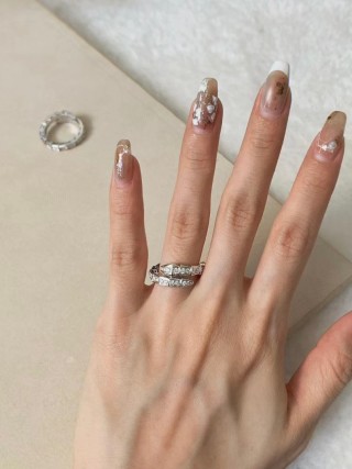 Bvlgari Serpenti Diamond Ring Silver view 4