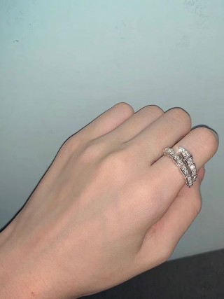 Bvlgari Serpenti Diamond Ring Silver view 9