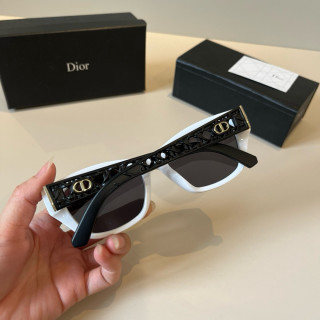 Dior White & Black Oval Sunglasses view 3