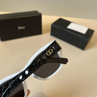 Dior White & Black Oval Sunglasses view 4