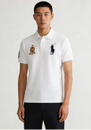 Ralph Lauren Women's White Polo Shirt with Crest Logo view 2