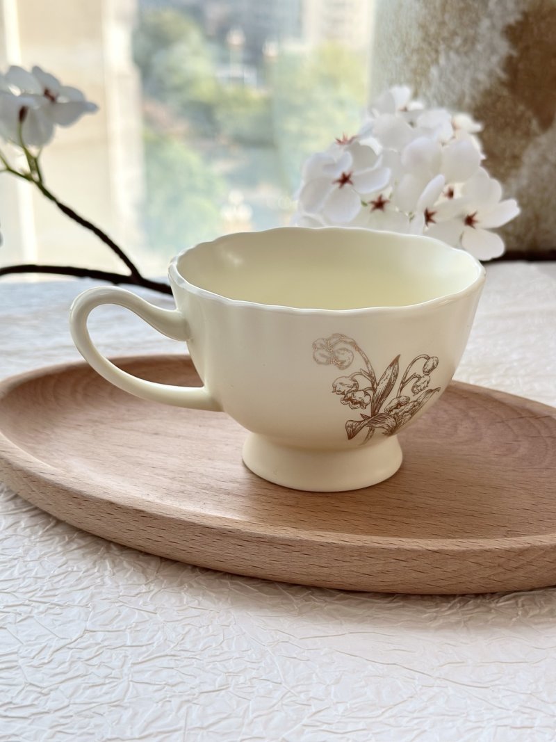 Dior Ceramic Coffee Cup - Cream view