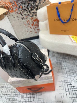 Louis Vuitton Speedy Pillow Monogram Studded Black Handbag view 4