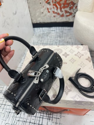 Louis Vuitton Speedy Pillow Monogram Studded Black Handbag view 5