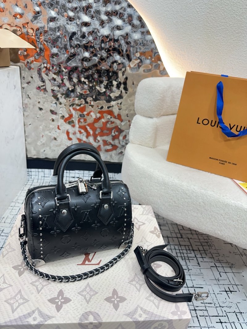 Louis Vuitton Speedy Pillow Monogram Studded Black Handbag view