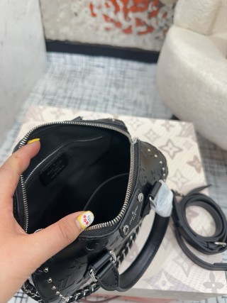 Louis Vuitton Speedy Pillow Monogram Studded Black Handbag view 9