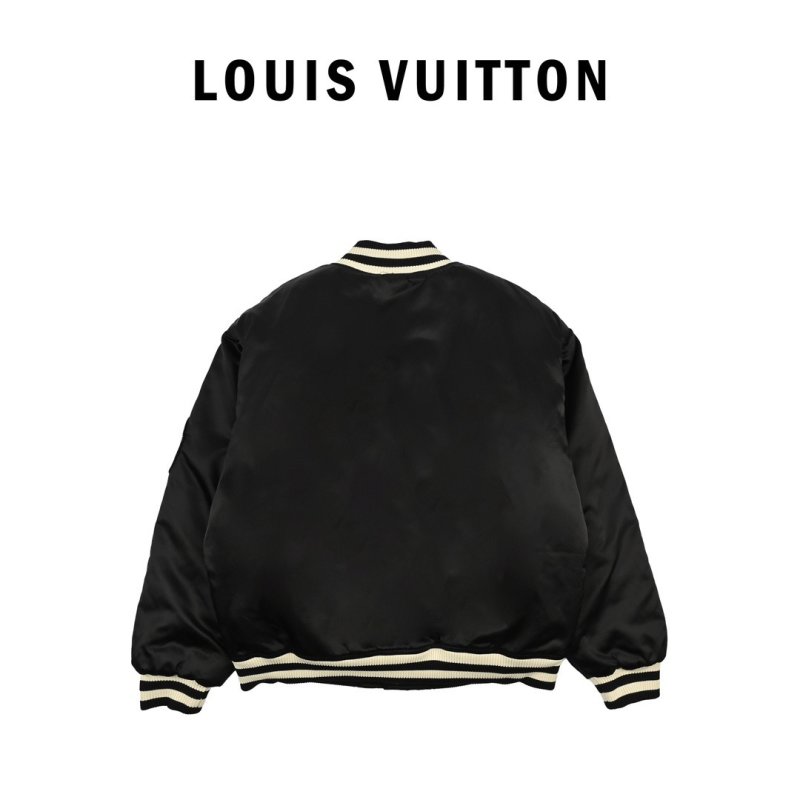Louis Vuitton Black Embroidered Bomber Jacket view