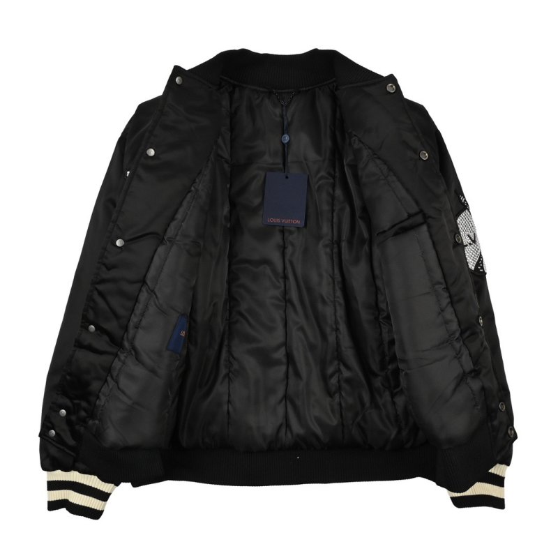 Louis Vuitton Black Embroidered Bomber Jacket view