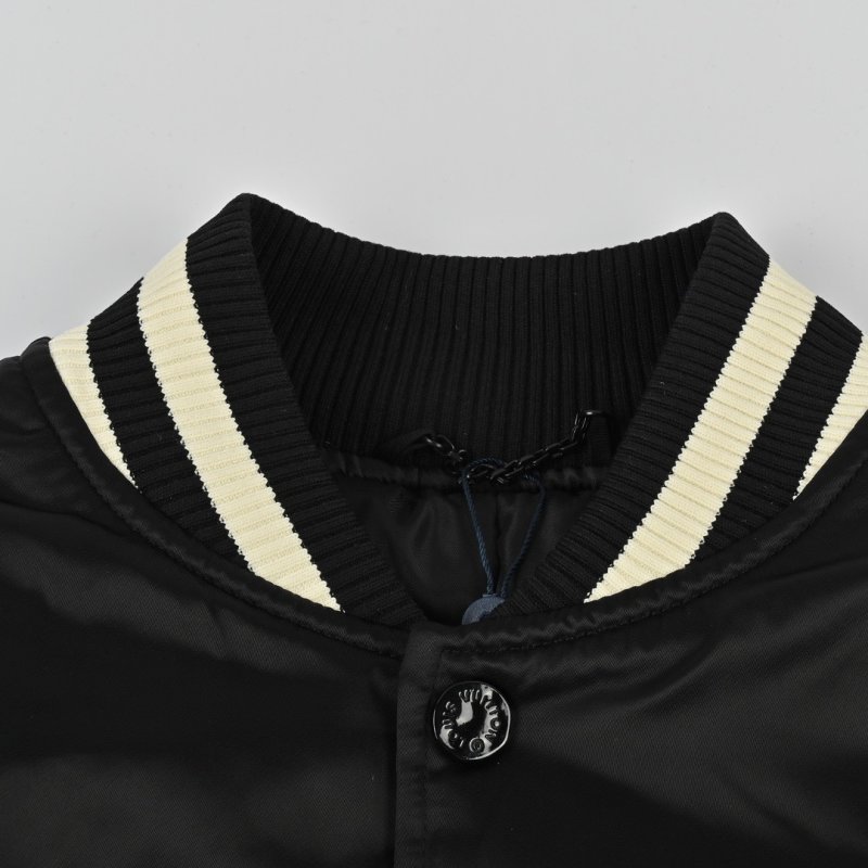Louis Vuitton Black Embroidered Bomber Jacket view