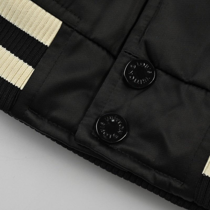 Louis Vuitton Black Embroidered Bomber Jacket view