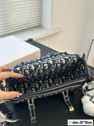 Dior Camp Messenger Bag Navy Monogram view 9