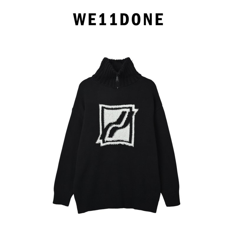 Black Oversized Logo Hoodie with White Embroidered Square Patch view
