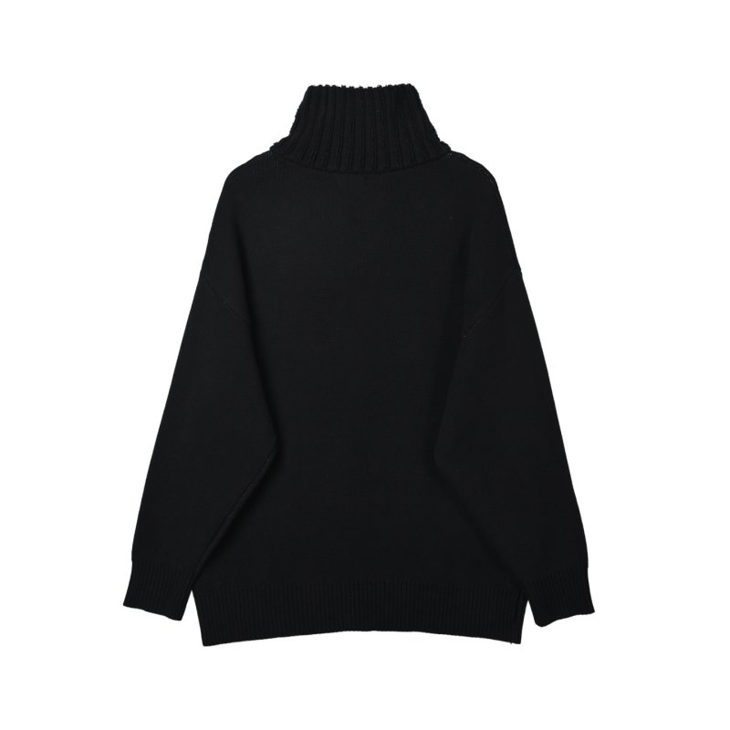 Black Oversized Logo Hoodie with White Embroidered Square Patch view